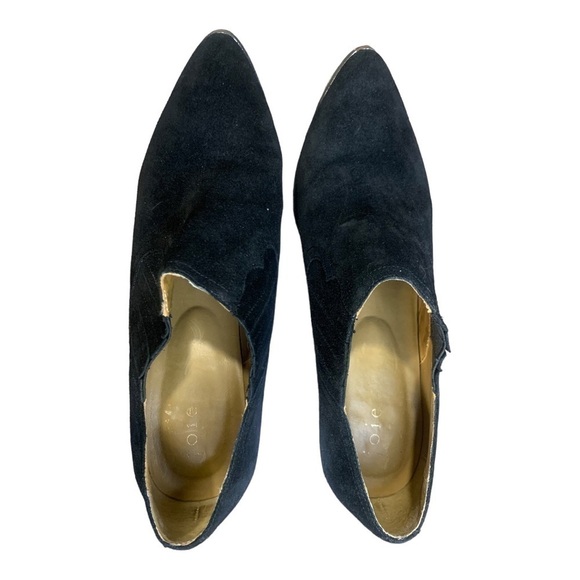 Joie Barleena Black Suede Leather Booties Heeled Size 39.5 / US 9 - Picture 6 of 7